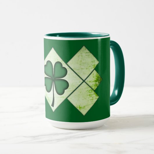Mug Shamrock Pattern St Patrick’s Day Shirt – caneca (Devant droit)