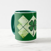 Mug Shamrock Pattern St Patrick’s Day Shirt – caneca (Devant gauche)