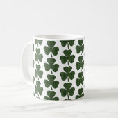 Mug Shamrock Shape Plaid Green Evergreen (Devant gauche)
