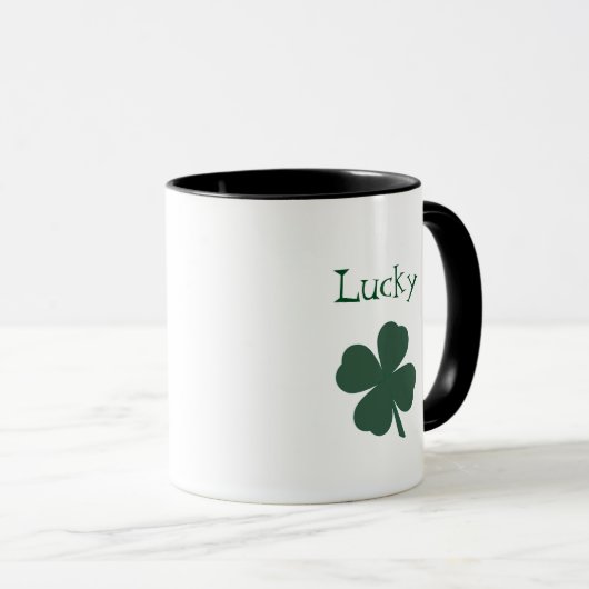 Mug Shamrock vert de la Saint-Patrick (Devant droit)