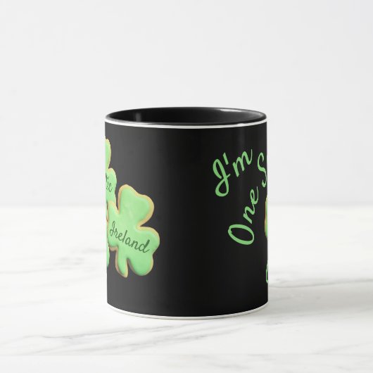 Mug shamrock vert irlandais/irlandais, un cookie intel (Centre)