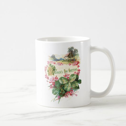Mug Shamrock vintages St. Patrick's Day Greys (Droite)