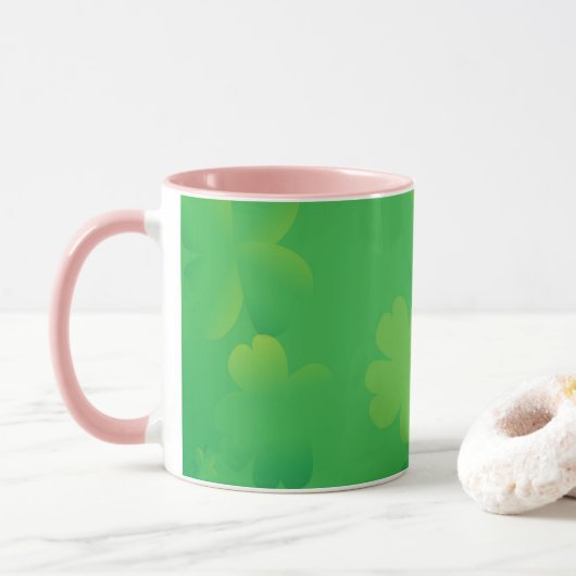 Mug Shamrocks brillants (Avec donut)