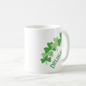 Mug Shamrocks de batteur décrit vert (Devant droit)