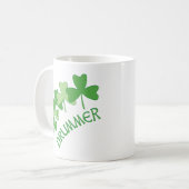 Mug Shamrocks de batteur décrit vert (Devant gauche)