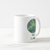 Mug Shamrocks de Clover vert sur Purple Pastel Art (Devant droit)