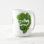 Mug Shamrocks verts | Coeurs étincelants Shainte (Devant droit)