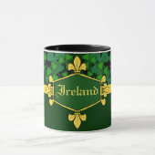 Mug Shamrocks verts d'Irlande, Personnaliser portant l (Centre)