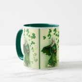 Mug Shamrocks verts irlandais de jour de St Patrick (Devant gauche)