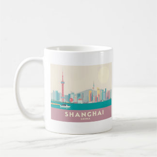 Mug Shanghai Chine Le Bund Pastel Travel