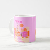 Mug Shanghai Chine Rose Voyage Art (Devant gauche)