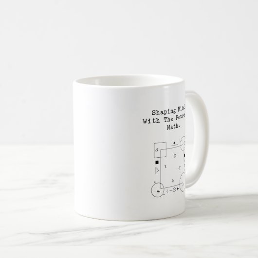 Mug Shaping Minds Math Power | Inspiring Education (Devant droit)