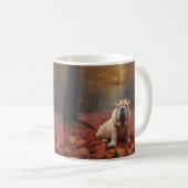 Mug Shar Pei dans l'automne Feuilles automne Inspire (Devant droit)