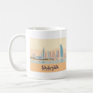Mug Sharjah Émirats arabes unis Voyage Pastel