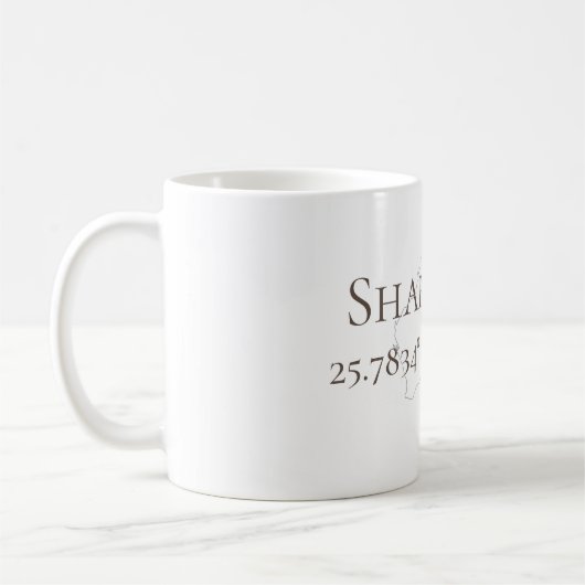 Mug Shark Bay Australie Latitude & Longitude (Gauche)
