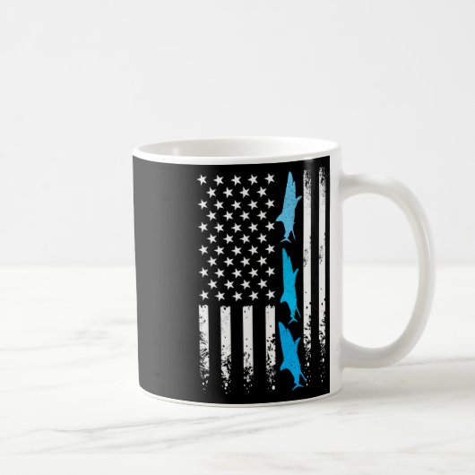 Mug Sharks 4 juillet American Flag Boys Kids Men Ret (Droite)