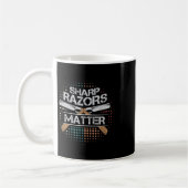 Mug Sharp Razors Barbers Shop Rasage Cadeau (Gauche)