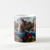 Mug Sharpei sur une pagaie : une aventure Pittoresque (Centre)