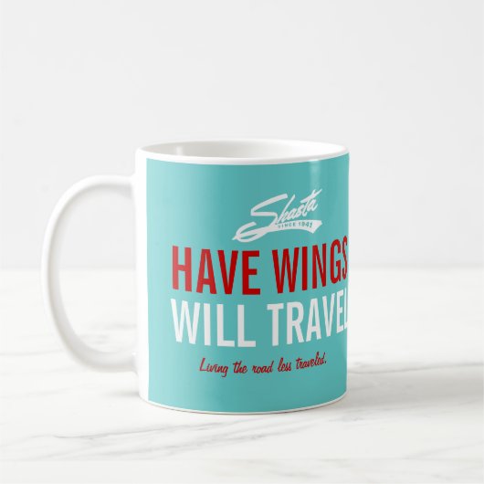 Mug Shasta ont des ailes - voyagera personnalisable (Gauche)