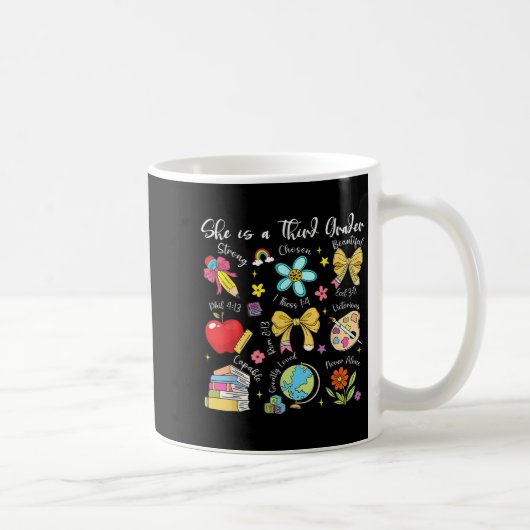 Mug She Is A Third Grader Bible Verses Back To School  (Droite)