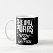 Mug She Only Purrs When I'm On Top Funny Motorcycle Ri (Gauche)