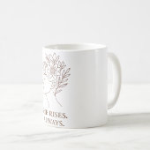 Mug She Rises. Always — Minimalist Empowerment Design (Devant droit)
