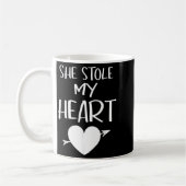 Mug She Stole My Heart Valentines Day Matching Couples (Gauche)