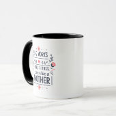 Mug She Works Like a Boss Mother Typography Art (Devant gauche)