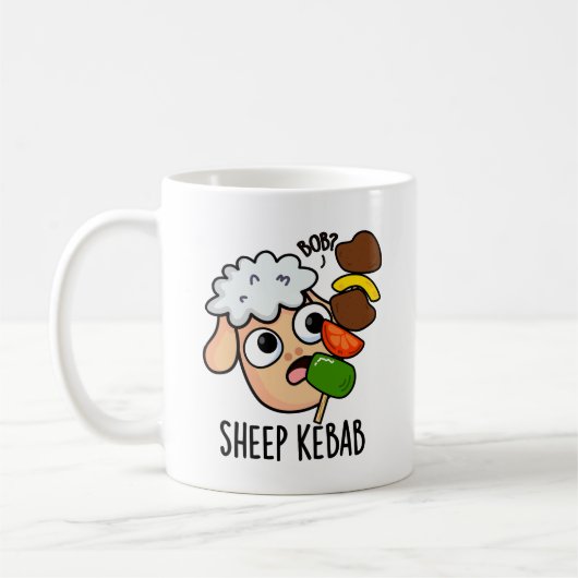 Mug Sheep Kebab Funny Shish Kebab Pun (Gauche)