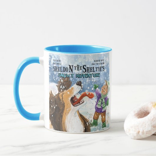Mug Sheldon le Sheltie (Avec donut)