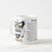 Mug Sheldon, l'origine, la signification et la crête (Devant gauche)