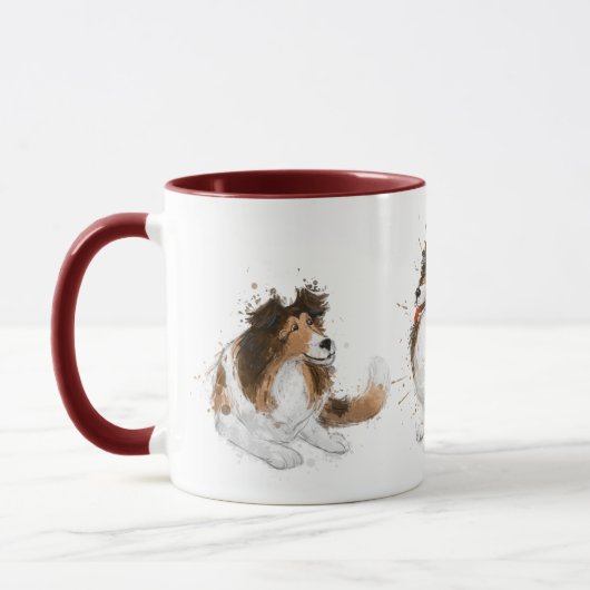 Mug Sheldon the Sheltie Trois Poses (Gauche)
