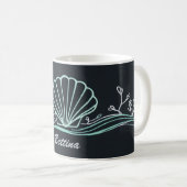 Mug Shell on Dark Green (Devant droit)