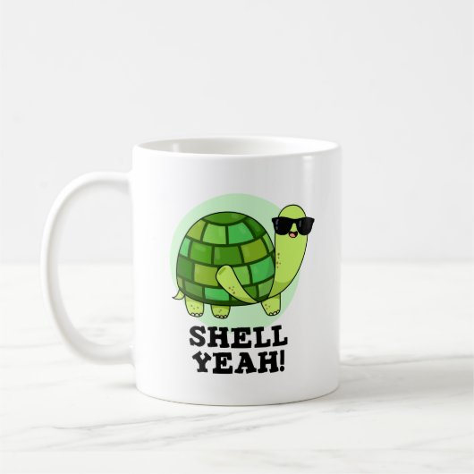 Mug Shell Ouais Funny Tortoise Pun (Gauche)
