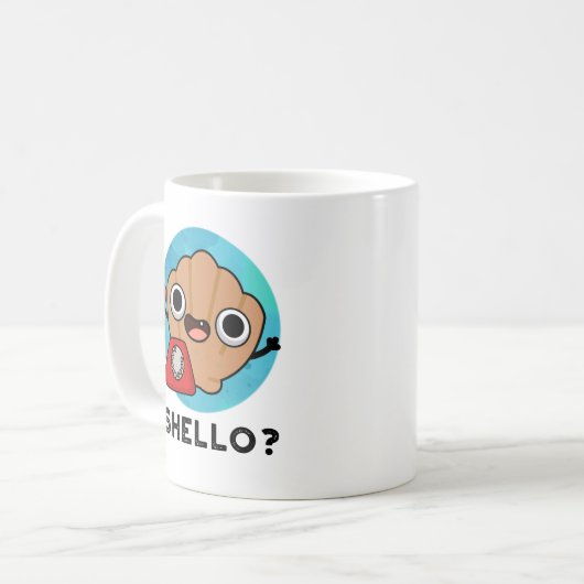 Mug Shello Funny Sea Shell Pun (Devant gauche)