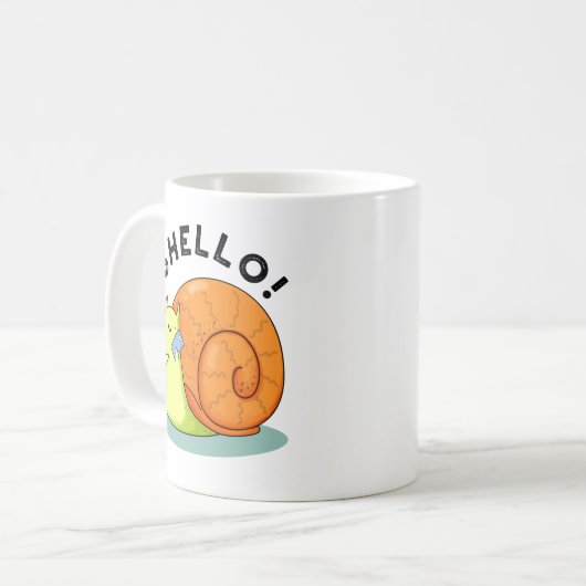 Mug Shello Funny Snail Cellphone Pun (Devant gauche)