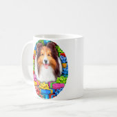 Mug Shelter Noël Open Cadeaux Sable (Devant gauche)