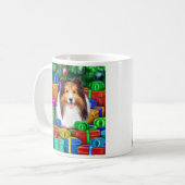 Mug Shelter Noël Open Cadeaux Sable (Devant gauche)