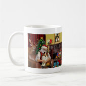 Mug Sheltie du Père Noël (sw) (Gauche)
