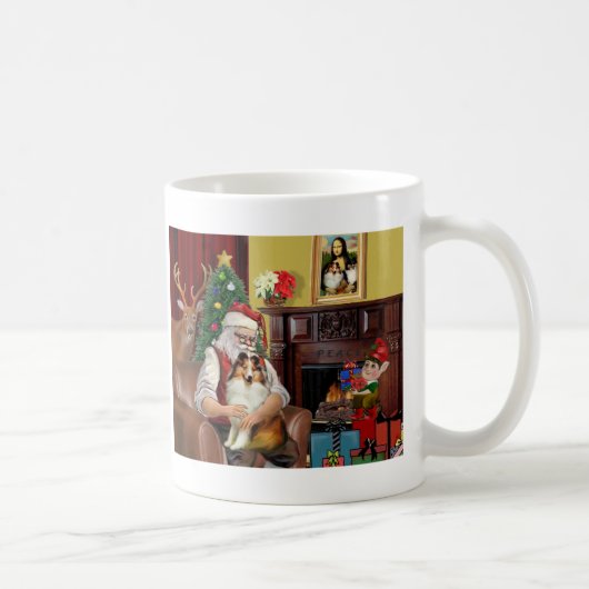 Mug Sheltie du Père Noël (sw) (Droite)