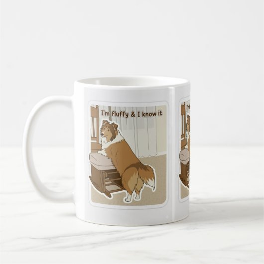Mug Sheltie duveteux (Gauche)
