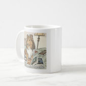Mug Sheltie & livres (Devant gauche)