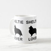 Mug Sheltie Lover avec SIlhouette (Devant gauche)