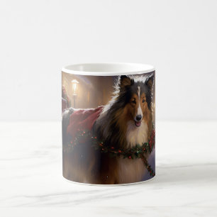 Mug Sheltie Saison des Fêtes de Noël