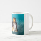 Mug Sheltie Shetland Sheepdog Art Portrait (Devant droit)