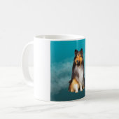Mug Sheltie Shetland Sheepdog Art Portrait (Devant gauche)