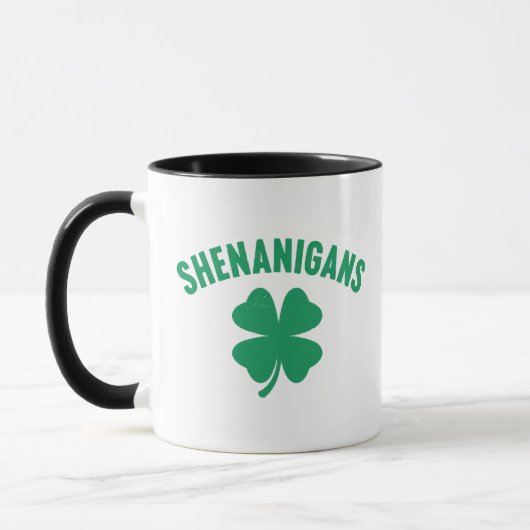 Mug Shenanigans Shamrock Saint-Patrick Rétro (Gauche)