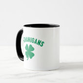 Mug Shenanigans Shamrock Saint-Patrick Rétro (Devant gauche)