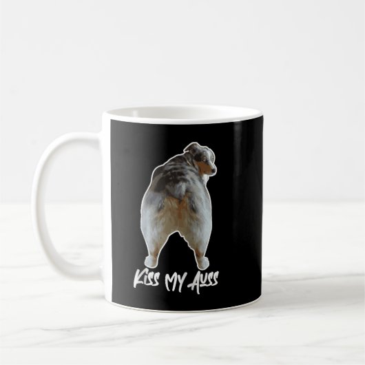 Mug Shepherd Love Dog Australian Shepard Kiss M (Gauche)