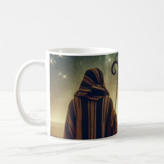 Mug Shepherd Watching Flock Biblical Scene (Gauche)